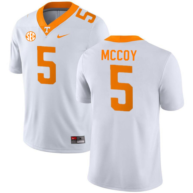 Men #5 Bru McCoy Tennessee Volunteers College Football Jerseys Stitched-White